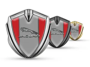Jaguar Metallico Cupolato Emblema Finitura Lussuosa Lega Fine
